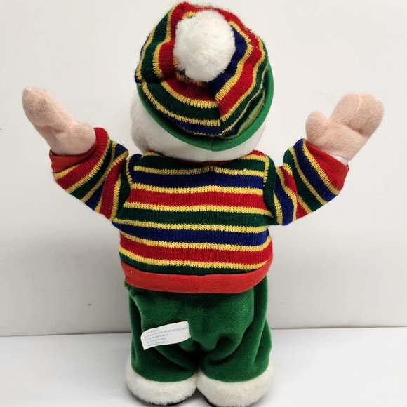Vintage Santa Claus Plush Doll Christmas Holiday Décor Retro Collectible Sweater - Picture 2 of 6